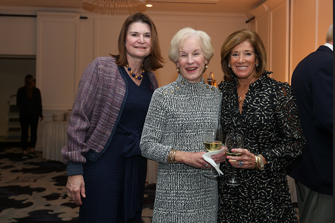 Our President Phyllis Hart with Chris Fisher and prior president Ellen Cass